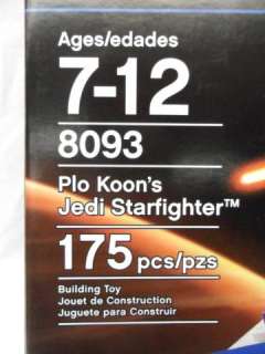 Lego 8093 Star Wars Plo Koons Jedi Starfighter Building Toy New 