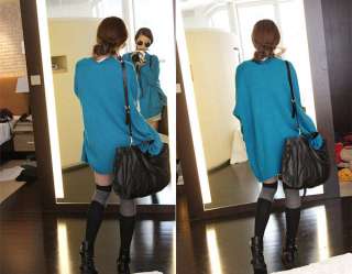USD J62 New Korean Women Loose Knit Cardigan Cape Jacket Coat Color 