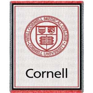  Cornell University Medical Jacquard Woven Throw   69 x 48 