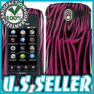 PINK ZEBRA HARD SNAP ON CASE COVER FOR PANTECH CRUX CDM8999 PROTECTOR 