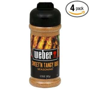 Weber Grill Seasoning Sweet N Tangy BBQ, 6.75 Ounce (Pack of 4 