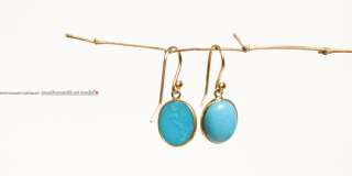   14k Sleeping Beauty   Robins Egg Blue Classic Drop Earrings  