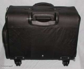 GENUINE LEATHER FLIGHT Bag Case Carry on Laptop wheeled  