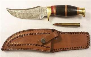 Damascus Hunting Bowie Knife 9.5 Handmade Field Fishing Camping 