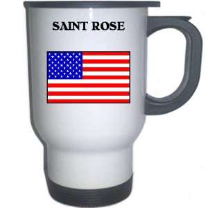  US Flag   Saint Rose, Louisiana (LA) White Stainless Steel 