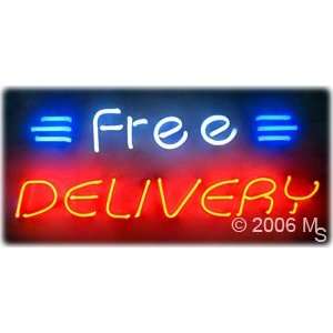 Neon Sign   Free Delivery   Large 13 x Grocery & Gourmet Food