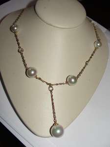 Majorica Gold Illusion Pearl Necklace NWT $165  