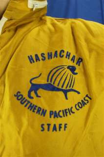 Vtg Hashachar Southern Pacific Coast Staff Lions Gold Hooded 