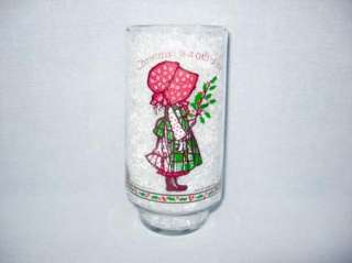 HOLLY HOBBIE COCA COLA GLASS CHRISTMAS IS A GIFT OF JOY  