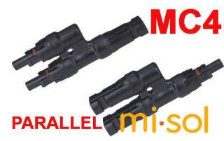 pair of MC4 Parallel connector Adapter 1M2F+2M1F, T Branch Connector 