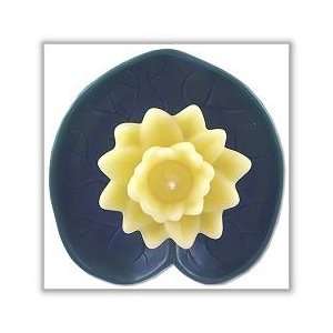  Water Lilies Floating Pool Candles   Yellow   5 1/2 Home 