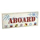   Road Seaworthy Nautical Wood Welcome Aboard Shelf Sign/Wall Plaque