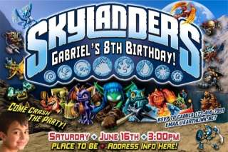 Skylanders Birthday Party Invitations   I Design & You Print!  4 