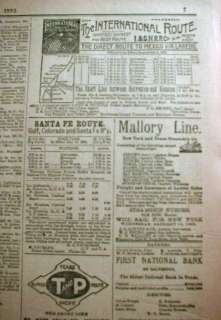 80+ Rare 1893 newspapers GALVESTON Texas WILD WEST  
