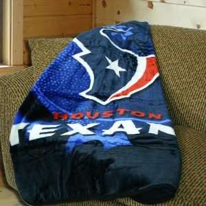   Texans 50x60 Burst Series Plush Blanket Throw: Sports & Outdoors