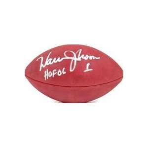 Warren Moon autographed Football (Houston Oilers) inscribed HOF 06