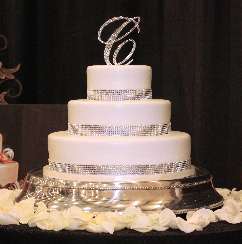 SAMPLE Rhinestone Crystal Wedding Cake Ribbon Banding  