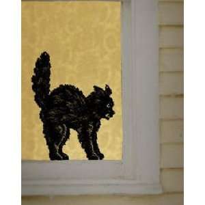   Lace Halloween Scary Black Cat Window or Wall Accent: Home & Kitchen