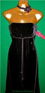 BN MONSOON Black Velvet QUEENIE Long Evening Maxi Dress  