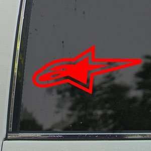  Alpinestars Red Decal Motocross Car Truck Window Red Sticker 