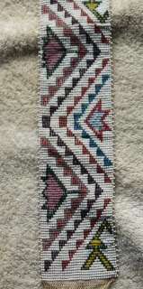   Eastern Sioux Indian Full Beaded Strip Geometric Design Pattern  