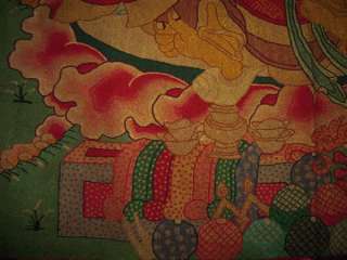Tibetan Dazi Embroidery Yellow Jambhala Thangka Tangka  