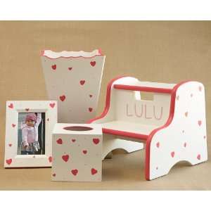   , waste basket, tissue box and step stool   hearts: Home & Kitchen