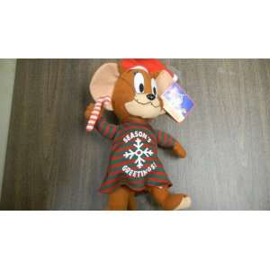  Tom & Jerry Seasons Greetings Jerry Plush with Candy Cane 