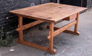 Antique Swedish Trestle Table, Farm Table Ca 1850. T108  