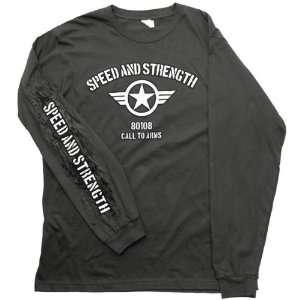  SPEED & STRENGTH CALL TO ARMS LONG SLEEVE SHIRT GREY 2XL 