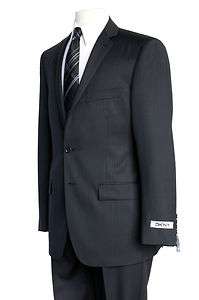 DKNY Slim Fit Men’s Suit Charcoal Ton on Ton Stripes Wool 2 Button 