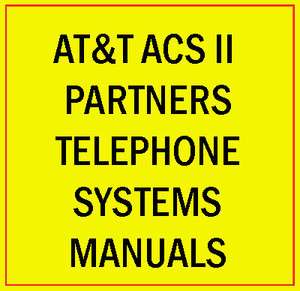 AT&T ACS II Partner Phone System Manual Guide Lucent Avaya Plus Mail 