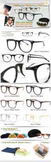 Black Clear Lens Wayfarer Glasses Retro ★FREE Hardcase★  