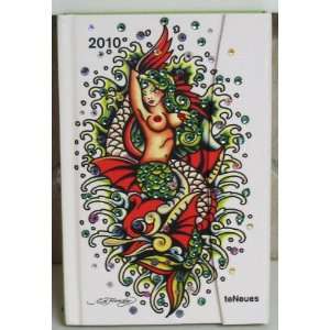 Ed Hardy 2010 Calendar Dayplanner Mermaid Tattoo with Swarovski Detail