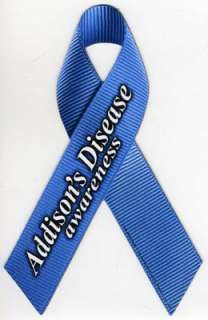 Addisons Disease Awareness Ribbon Magnet. These realistic ribbon 
