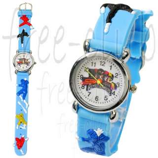 Mighty Morphin Power Rangers Blue 3D Strap Wrist Watch  