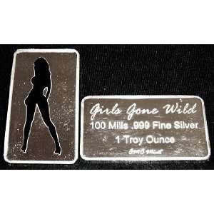 Troy Ounce 100 Mill .999 Fine Silver Girls Gone Wild #4 Art Bar 