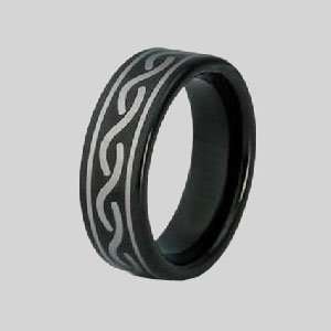    8 MM Finest Tungsten Carbide Ring With 3 Gold Inlays Jewelry