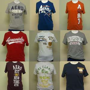   Mens Lot of 4 Distressed Graphic Tees AERO A87 Shirts Men NY T Shirt