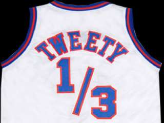 TWEETY BIRD TUNE SQUAD SPACE JAM JERSEY WHITE NEW ANY SIZE OBF  