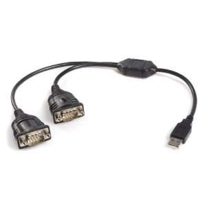    StarTech 2 Port USB to RS232 Serial Adapter Cable Electronics