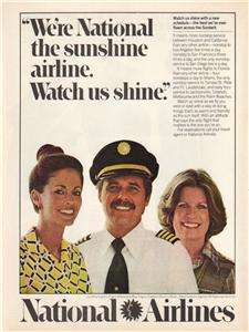 1977 National Airlines Magazine Ad. Captain Ray Foglia  