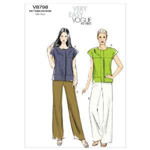 Vogue Patterns V8798 Misses/Misses Petite Top and Pants, Size A5 (6 8 