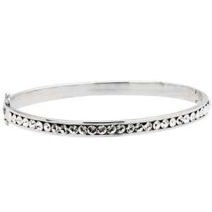   Swarovski Elements Clear Crystal Channel Bangle Bracelet, 7 Jewelry