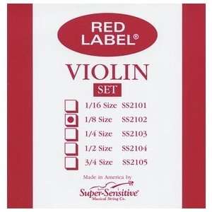    Super Sensitive Red Label Violin Strings Set