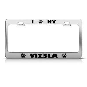  Vizsla Dog Dogs Chrome Animal Metal License Plate Frame 