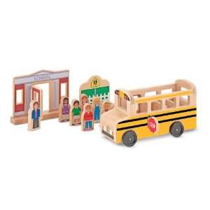  Whittle World   School Bus Set Doug Melissa Toys & Games