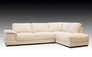 MODERN TWO PIECE LEATHER SECTIONAL SOFA SET AFFLUENCE  
