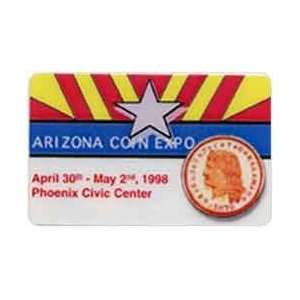 Collectible Phone Card 5m Arizona Coin Expo (4/98) Phoenix 1879 $4 