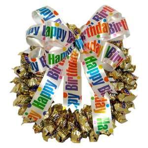 Happy Birthday Snickers Candy Wreath Grocery & Gourmet Food